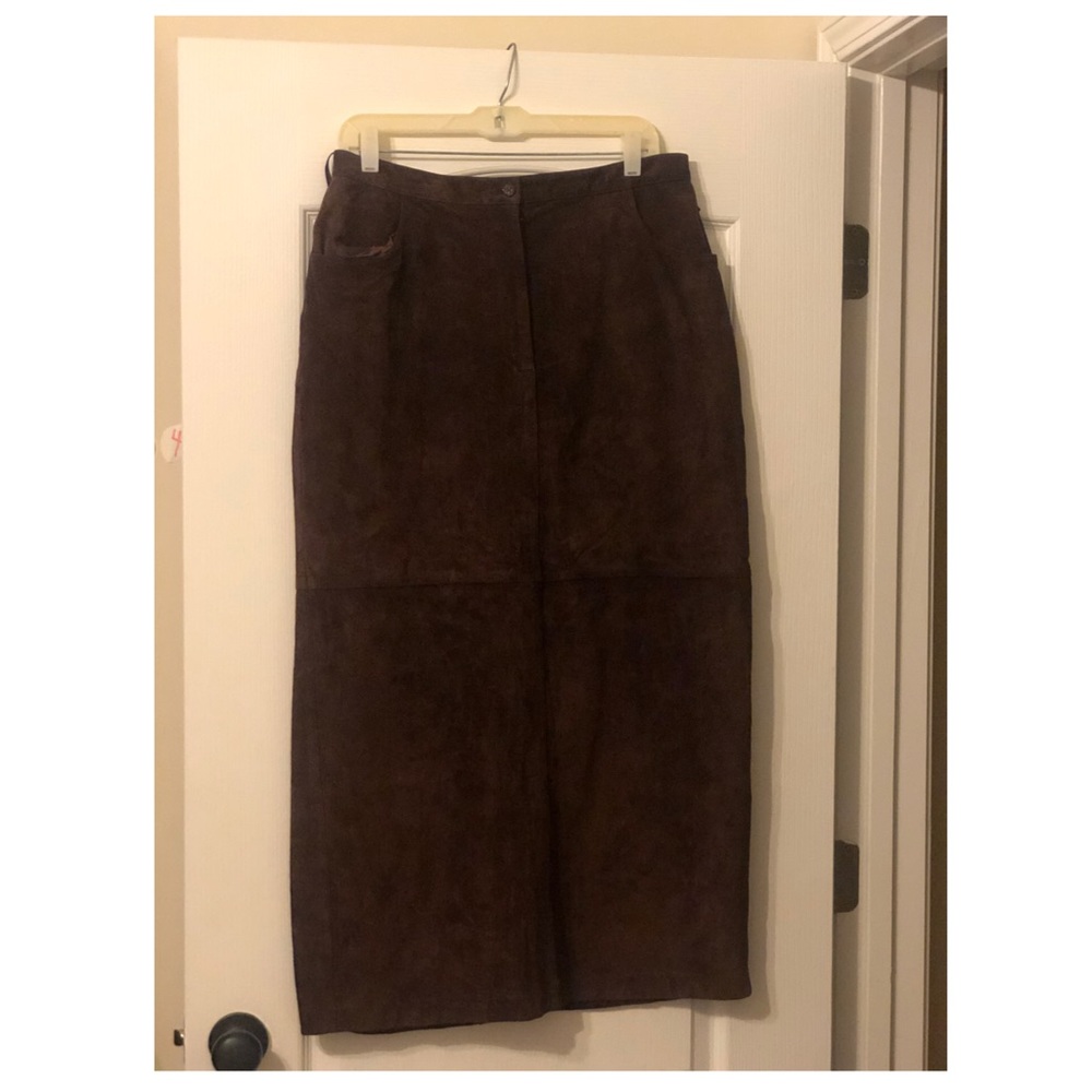 Lord & Taylor Leather Skirt